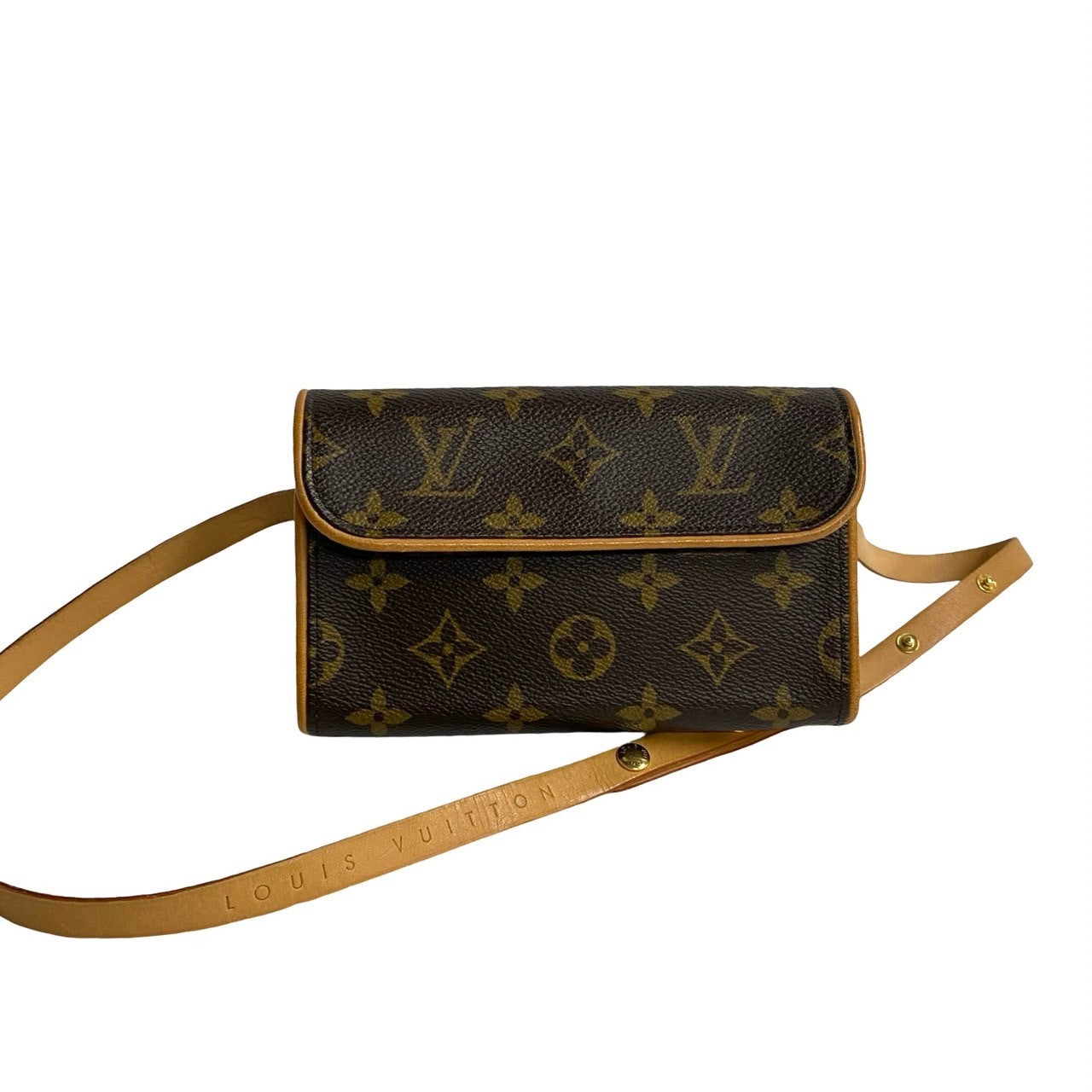 LOUIS VUITTON Shoulder Bag M51855 leather Brown Monogram Pochette Florentine