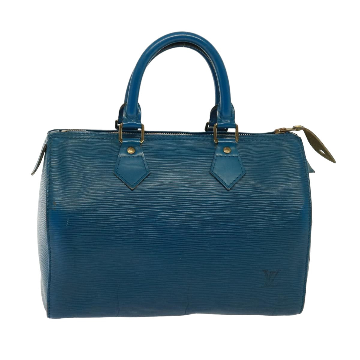 LOUIS VUITTON Epi Speedy 25 Hand Bag Toledo Blue M43015 LV 78936