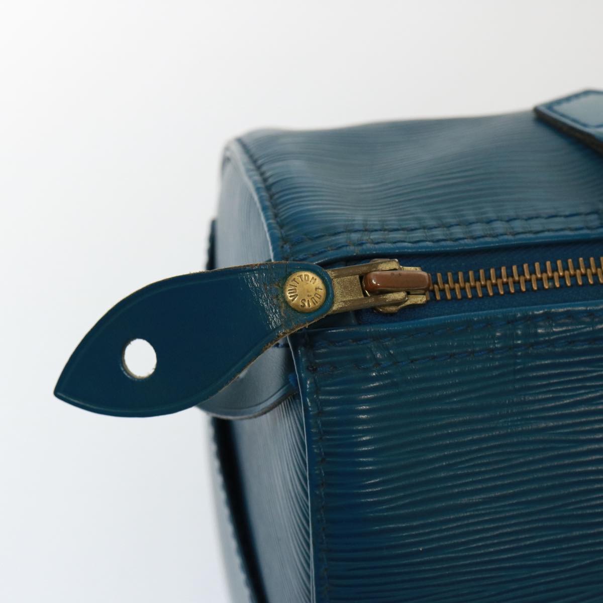 LOUIS VUITTON Epi Speedy 25 Hand Bag Toledo Blue M43015 LV 78936