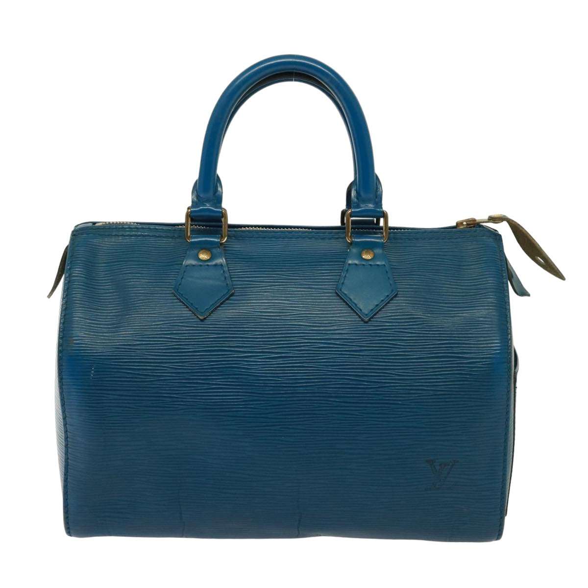 LOUIS VUITTON Epi Speedy 25 Hand Bag Toledo Blue M43015 LV 78936