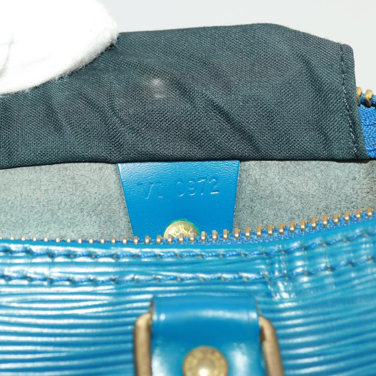 LOUIS VUITTON Epi Speedy 25 Hand Bag Toledo Blue M43015 LV 78936