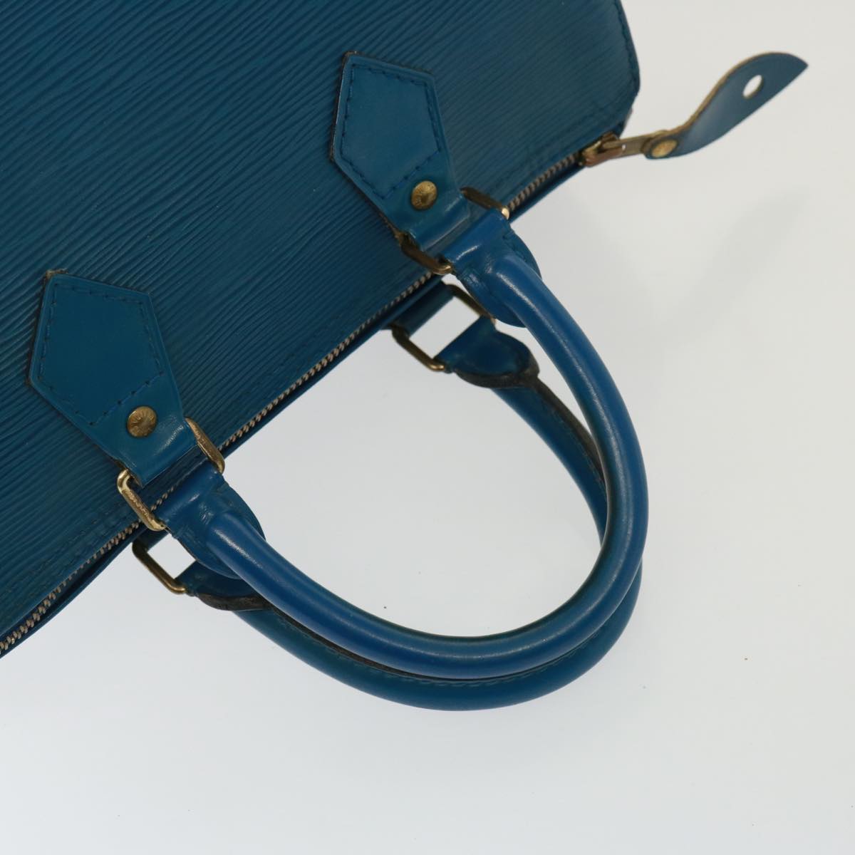 LOUIS VUITTON Epi Speedy 25 Hand Bag Toledo Blue M43015 LV 78936