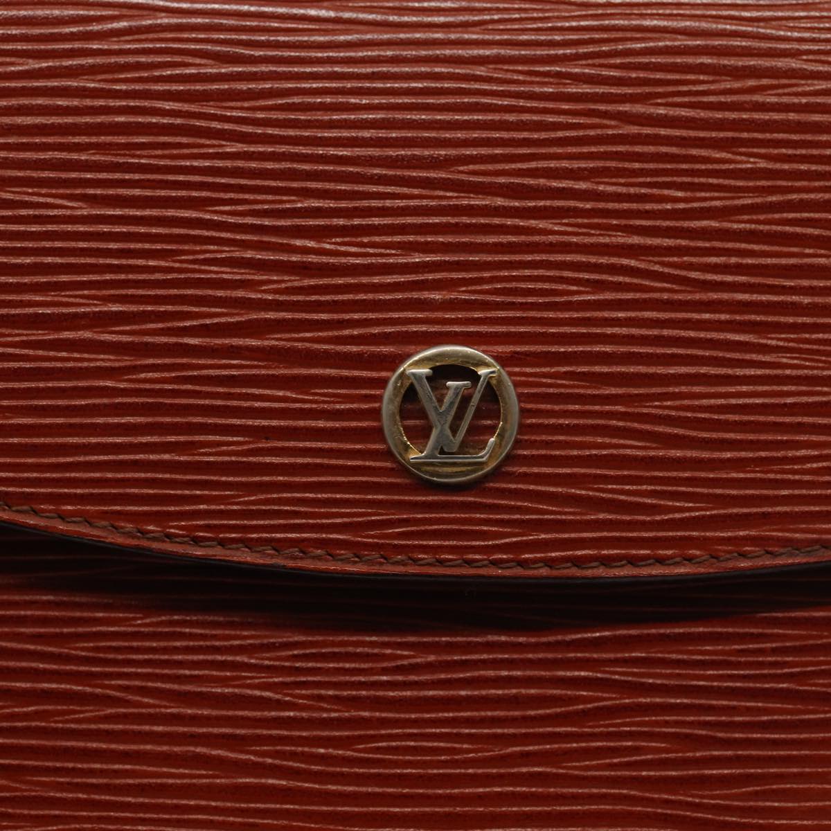 LOUIS VUITTON Epi Montaigne 23 Clutch Bag Brown M52663 LV 78947