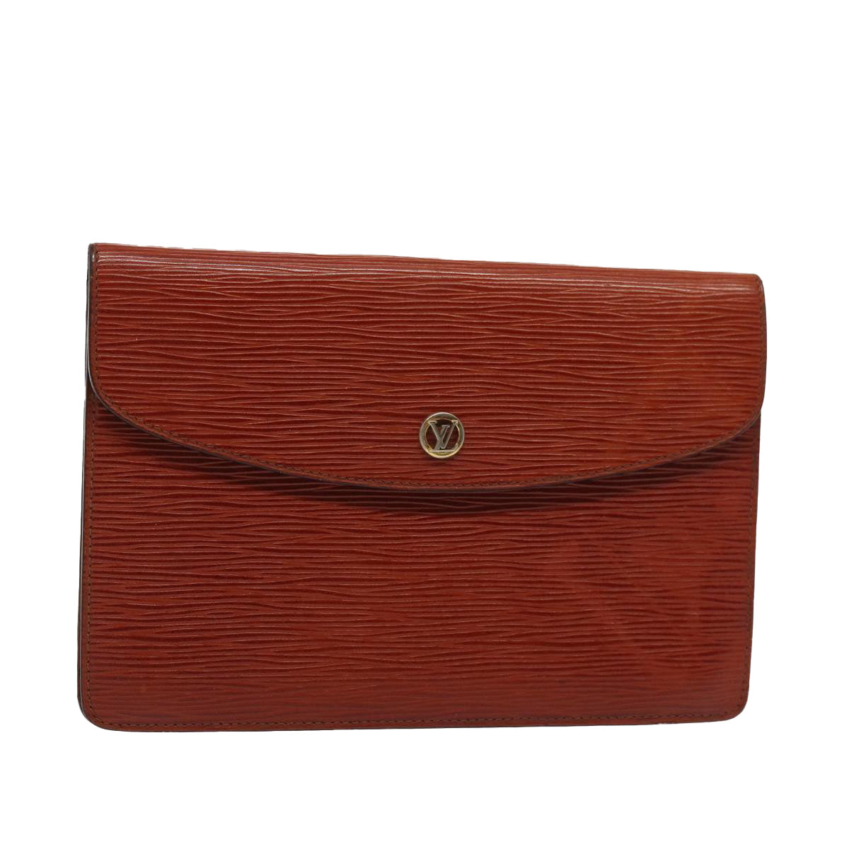 LOUIS VUITTON Epi Montaigne 23 Clutch Bag Brown M52663 LV 78947