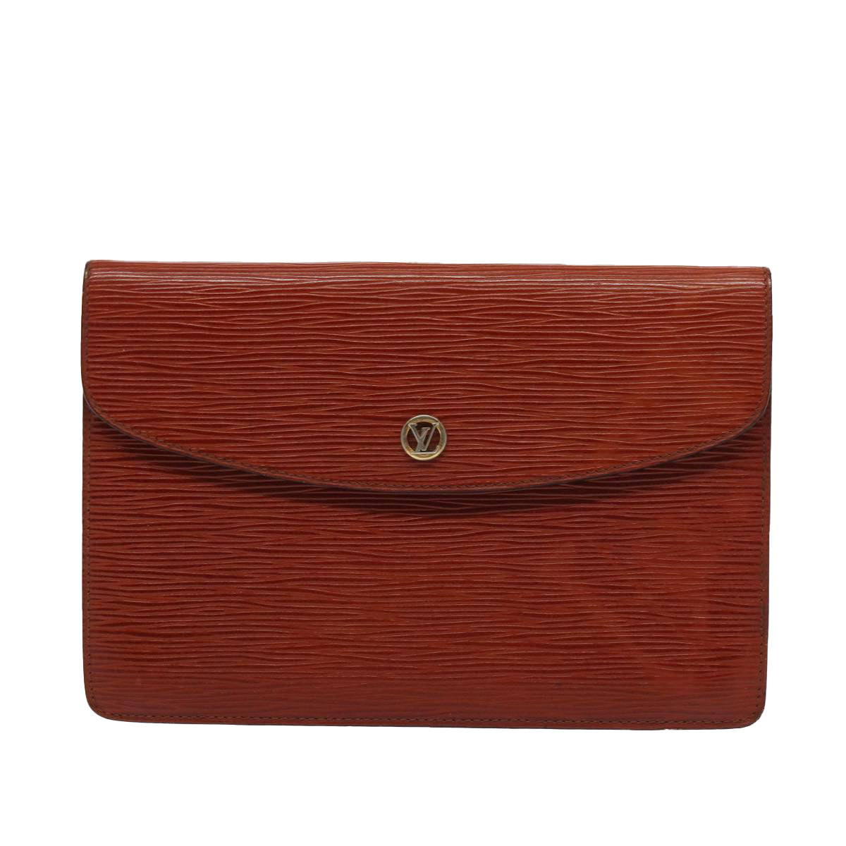 LOUIS VUITTON Epi Montaigne 23 Clutch Bag Brown M52663 LV 78947