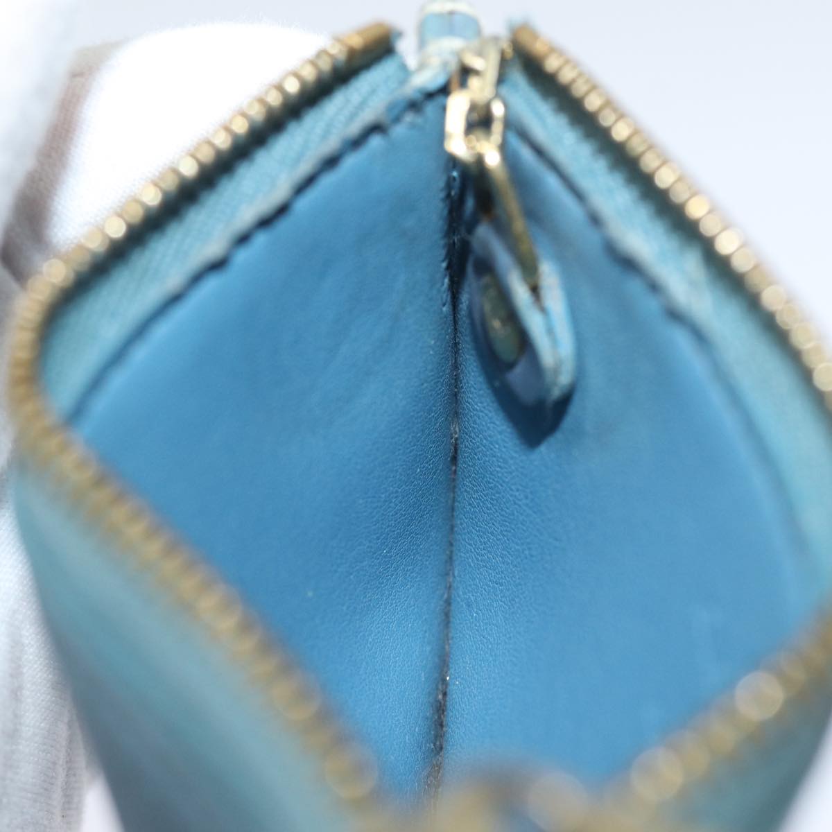 LOUIS VUITTON Suhari Pochette Cles Coin Purse Blue M91825 LV 78957