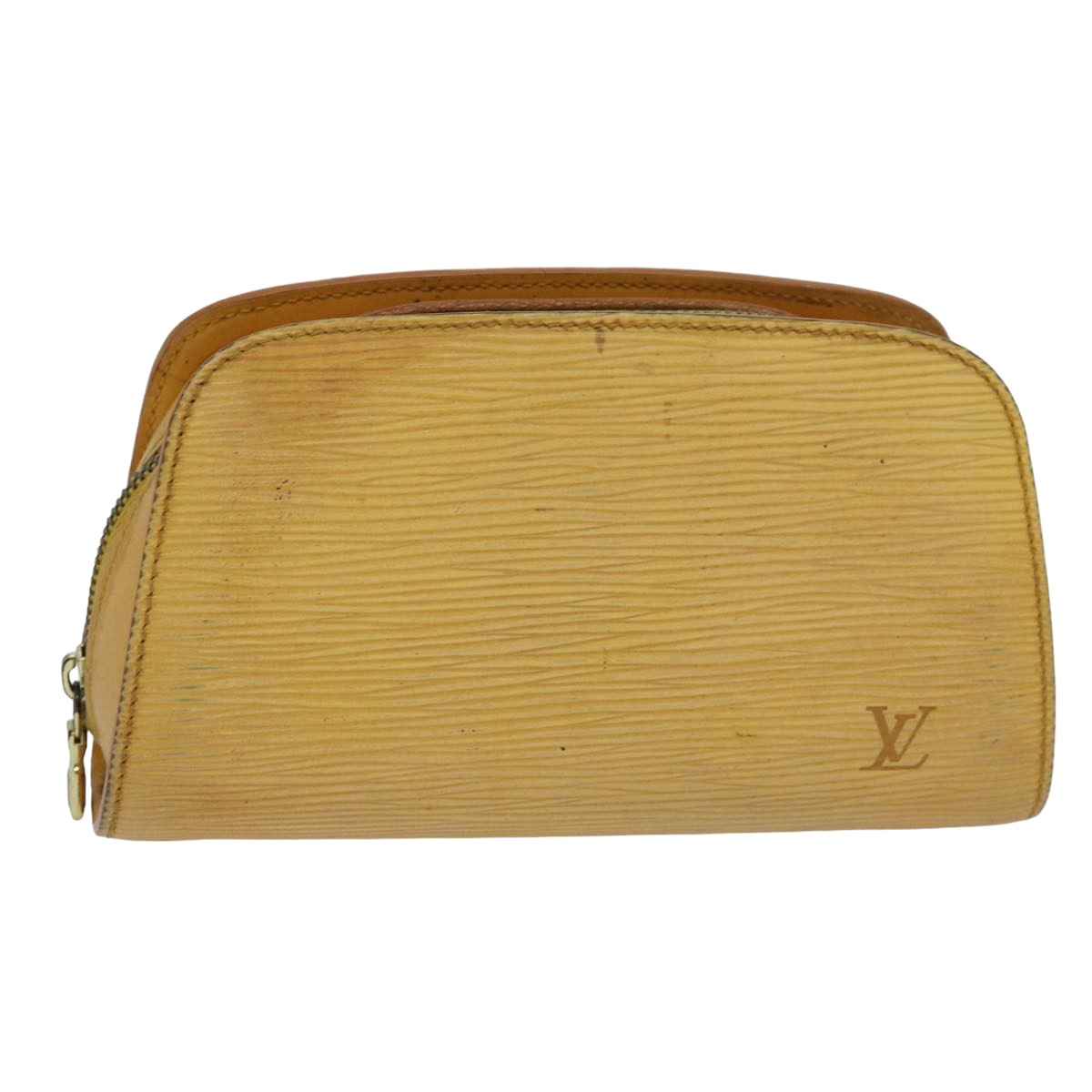 LOUIS VUITTON Epi Dauphine PM Pouch Yellow M48449 LV 78968