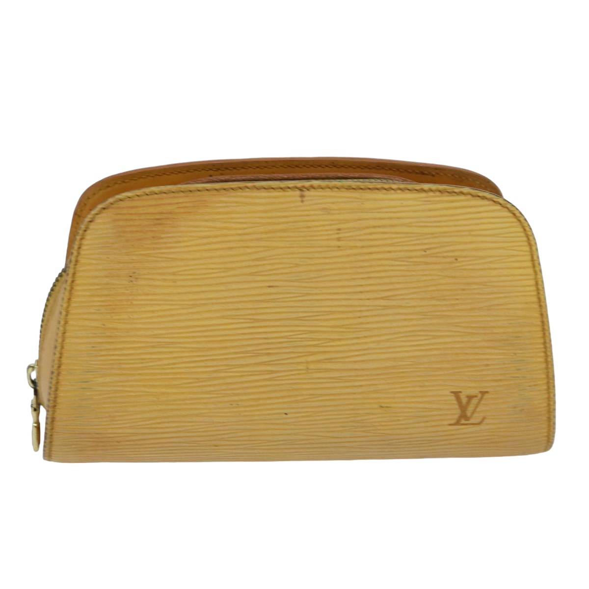 LOUIS VUITTON Epi Dauphine PM Pouch Yellow M48449 LV 78968