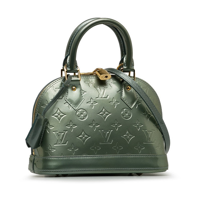 Louis Vuitton Monogram Verne Alma BB Handbag Shoulder Bag 2WAY M91557 Zibble Green Patent Leather  Louis Vuitton