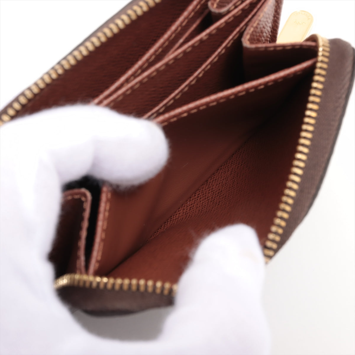 Louis Vuitton Monogram Zippyr Coin Pass M60067 Brown Coin Case