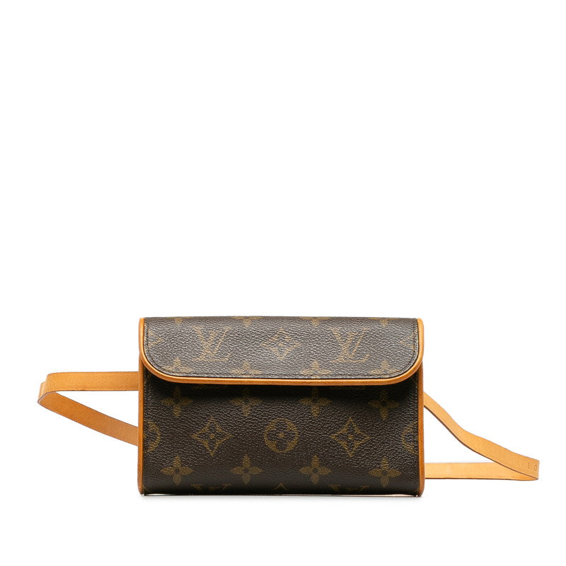 Louis Vuitton Monogram Poschet Florentine Body Bag Waist Bag M51855 Brown PVC Leather  Louis Vuitton