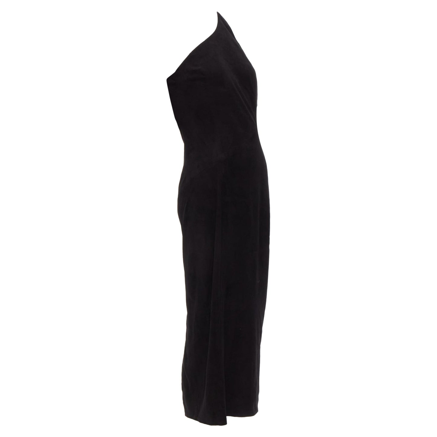 Gucci Tom Ford genuine suede buckle backless pencil dress