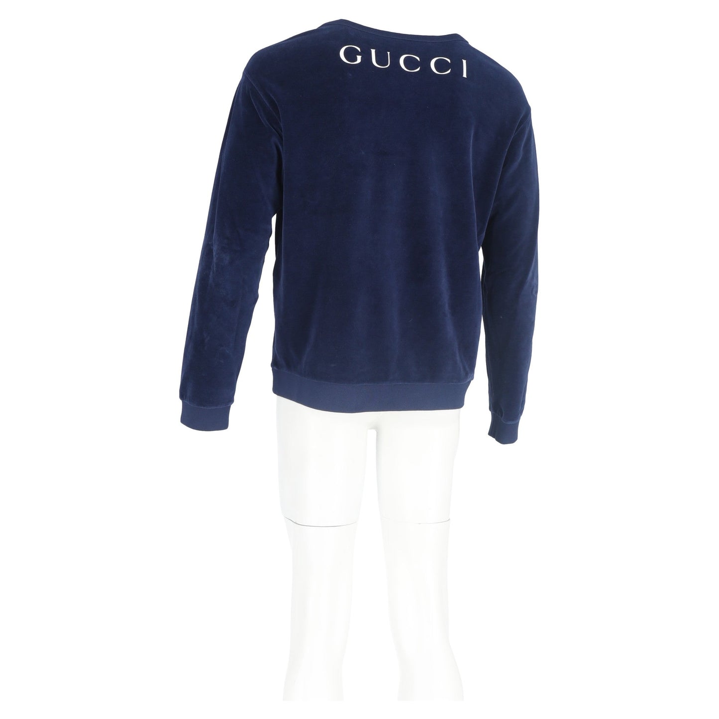Gucci Paramount Crewneck Sweatshirt in Navy Blue Cotton