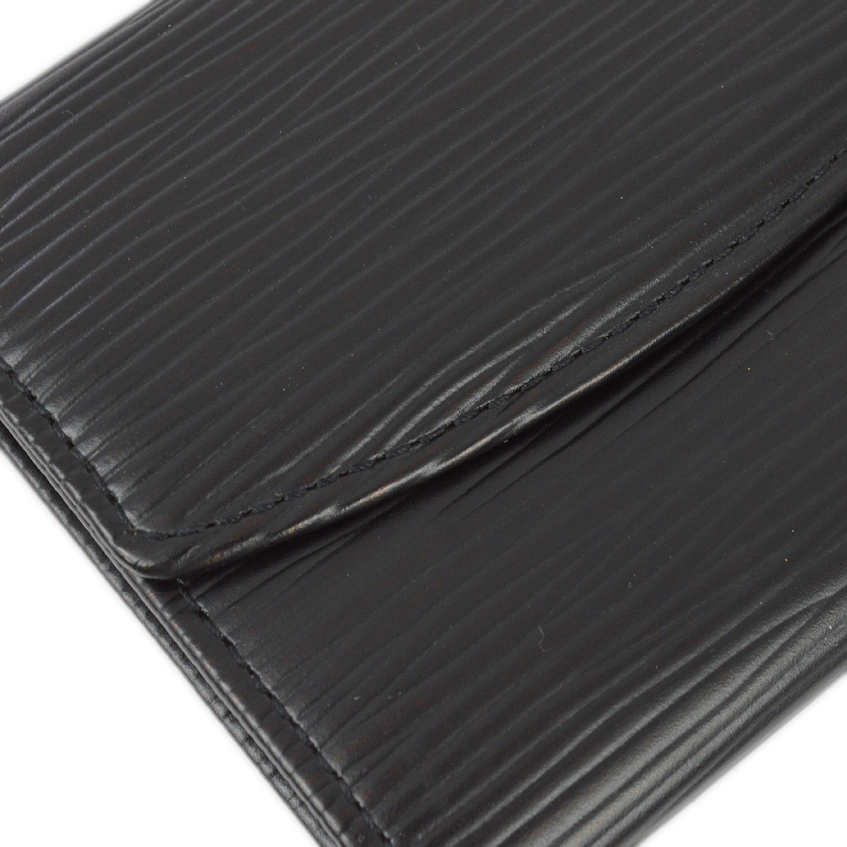 Louis Vuitton 1998 Black Epi Porte Monnaie Simple Coin Purse Wallet M63412