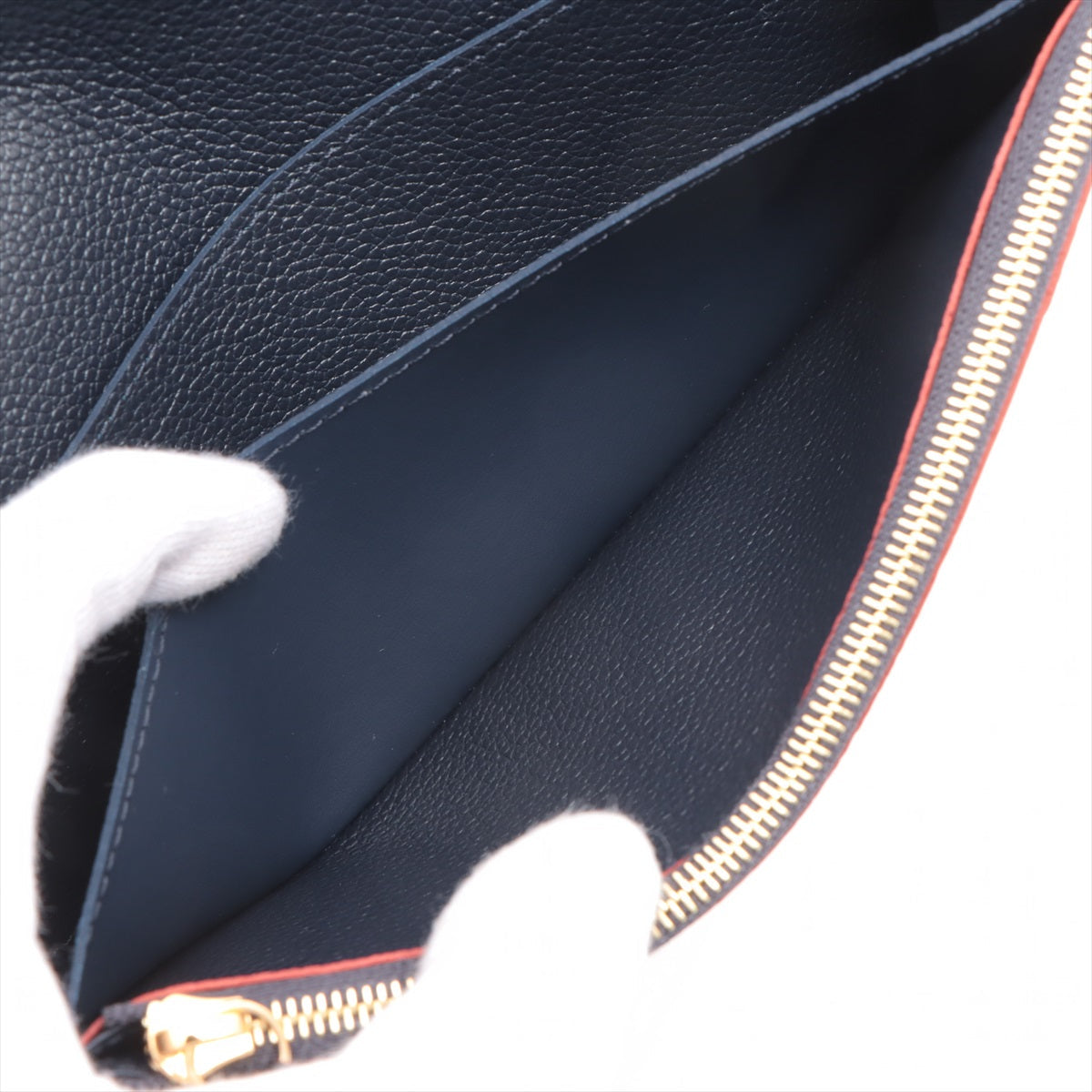 Louis Vuitton Monogram Emplant Portfolio Emily M69417 Marine Rouge Long  Reaction Wallet