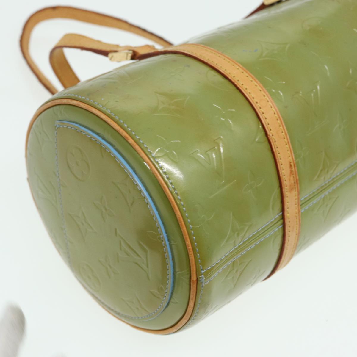 LOUIS VUITTON Monogram Vernis Bedford Hand Bag Baby Blue M91007 LV 79003