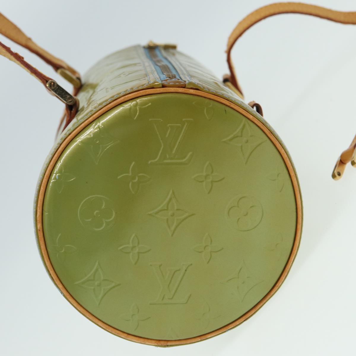 LOUIS VUITTON Monogram Vernis Bedford Hand Bag Baby Blue M91007 LV 79003