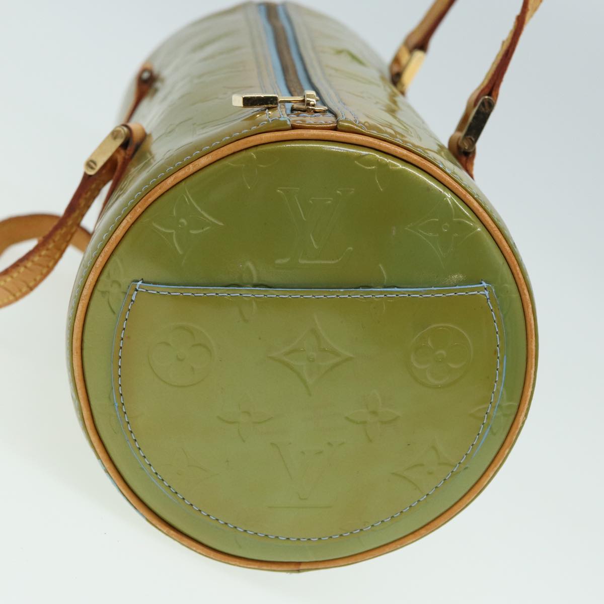 LOUIS VUITTON Monogram Vernis Bedford Hand Bag Baby Blue M91007 LV 79003