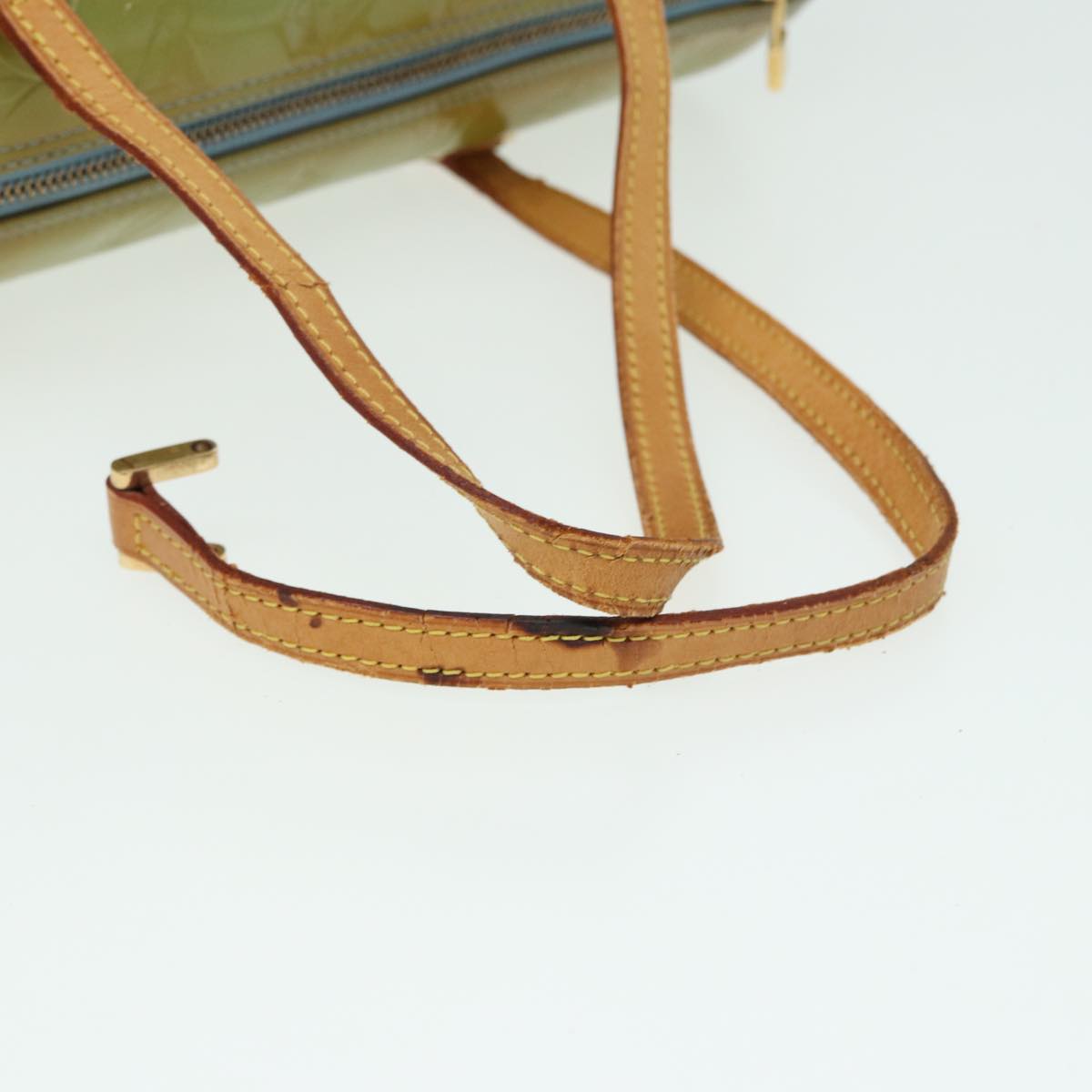 LOUIS VUITTON Monogram Vernis Bedford Hand Bag Baby Blue M91007 LV 79003