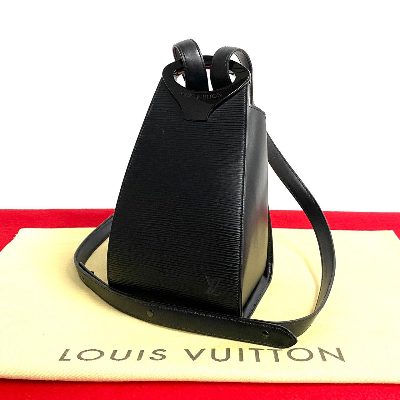 LOUIS VUITTON Shoulder Bag Epi Leather black Epi Migny