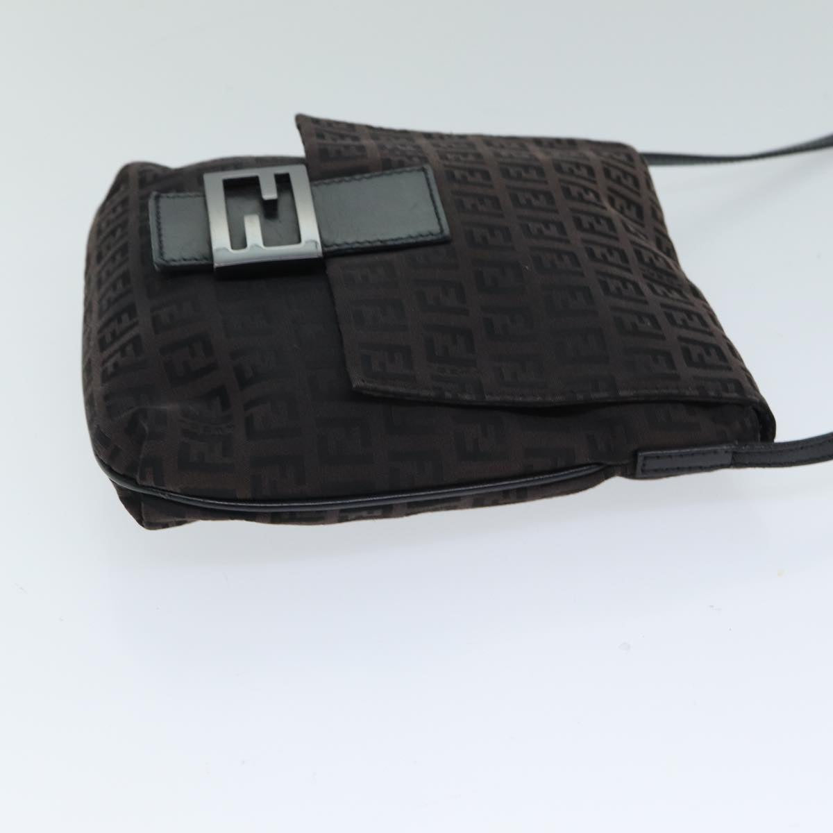 Luxury Fendi Zucchino Canvas Shoulder Bag Black79112