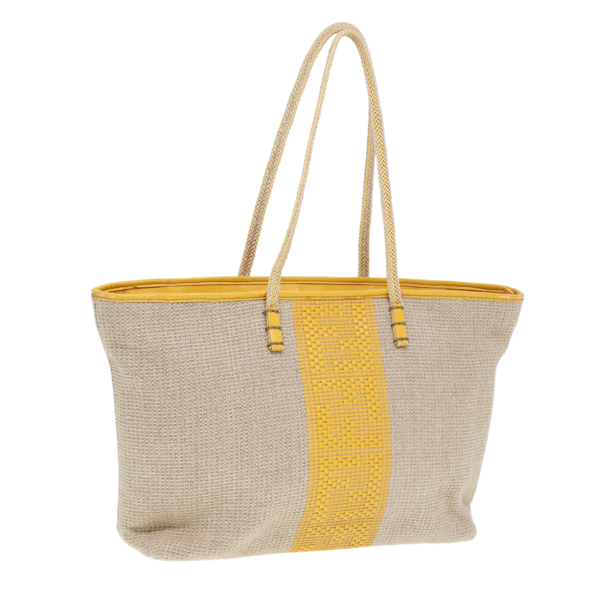 Luxury Fendi Hand Bag Raffia Beige Yellow79135