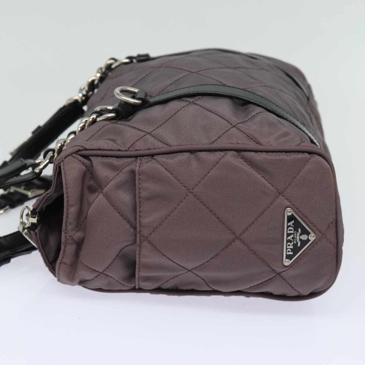 Luxury PradaChain Shoulder Bag Nylon Purple 79154