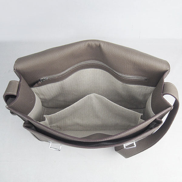 Luxury Hermes Steve H2812 Ladies Lambskin Khaki Handbag