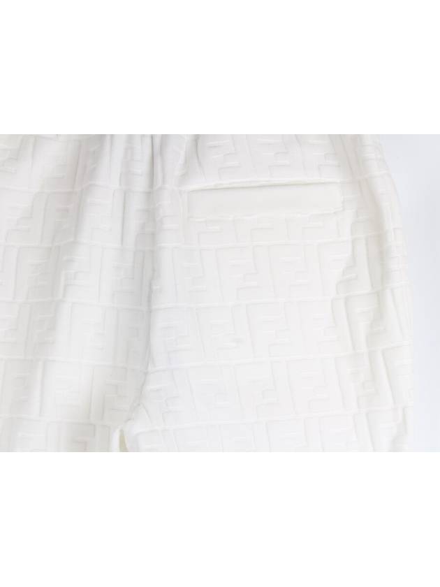 Luxury Fendi FF logo pants white 44 28
