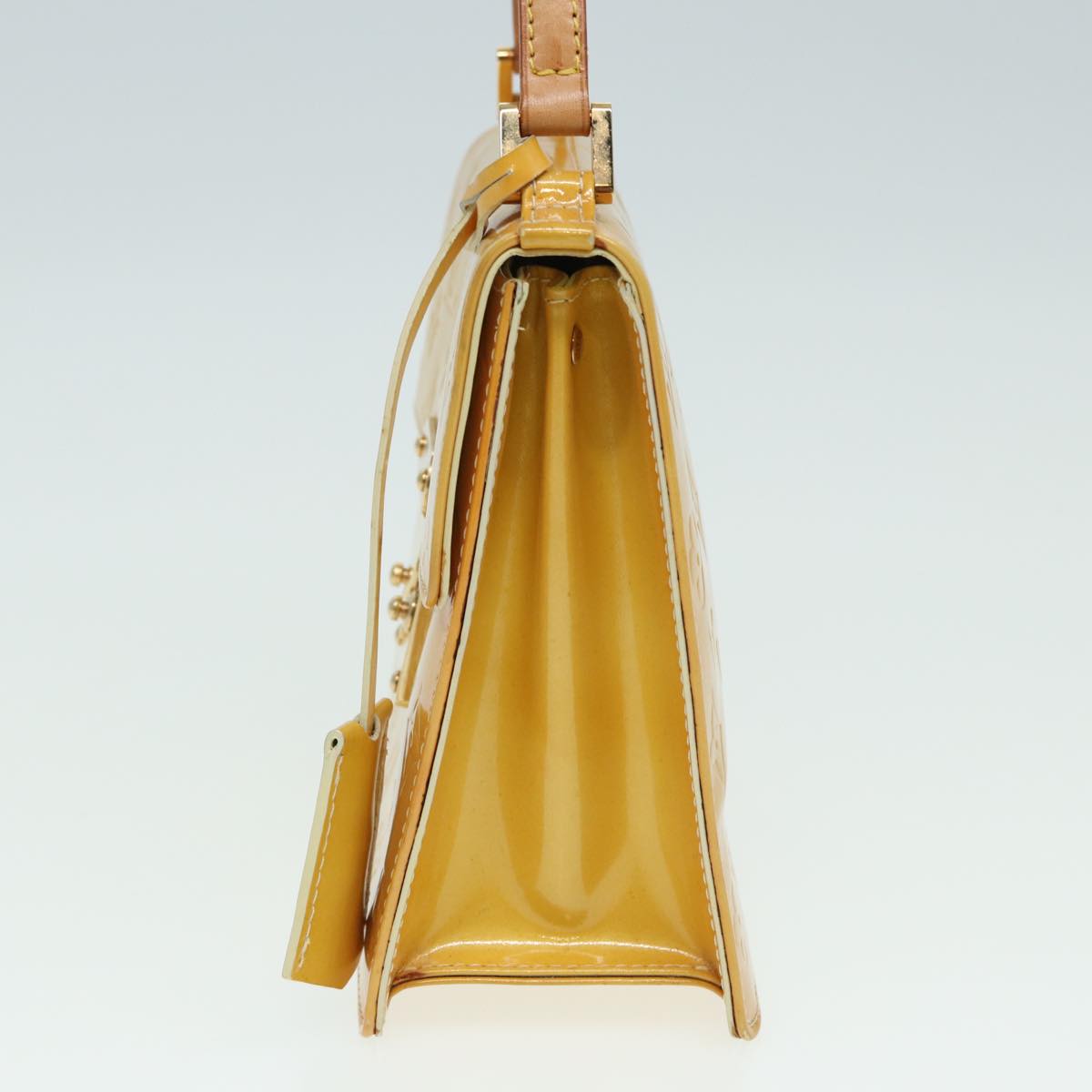 LOUIS VUITTON Monogram Vernis Spring Street Bag Lime Yellow M91068 79337