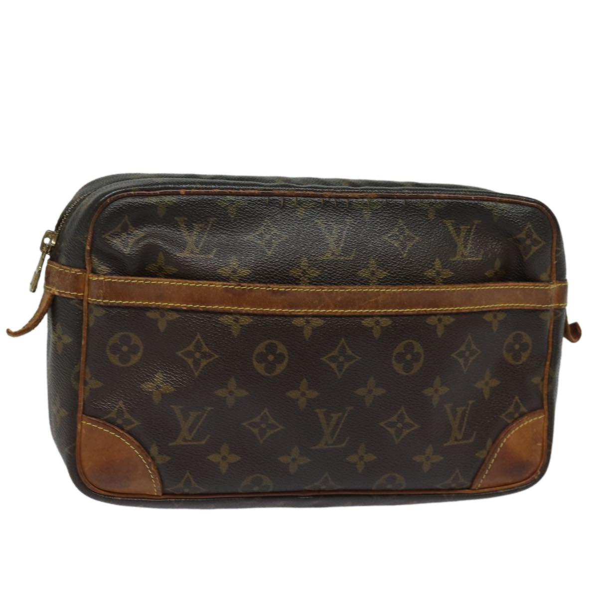 LOUIS VUITTON Monogram Compiegne 28 Clutch Bag M51845 LV 79352