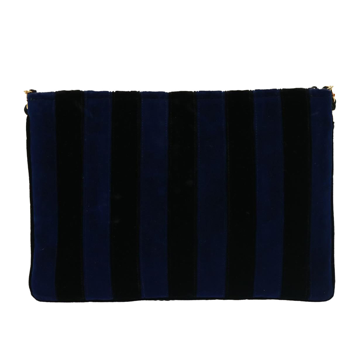 Luxury Fendi Shoulder Bag Velor Blue Black79448