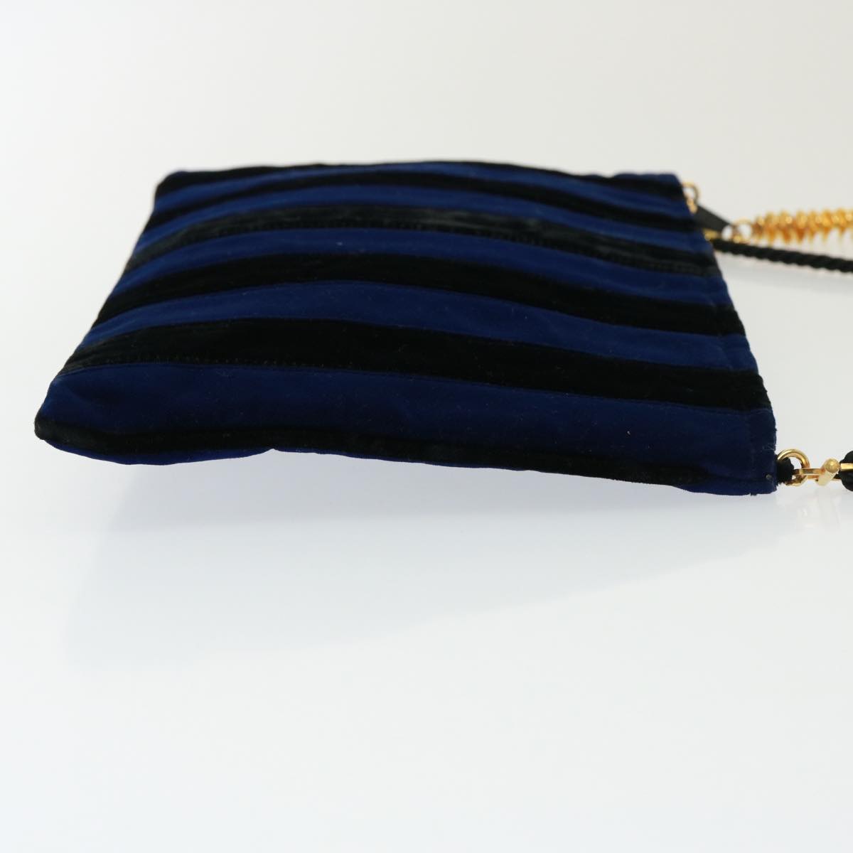 Luxury Fendi Shoulder Bag Velor Blue Black79448