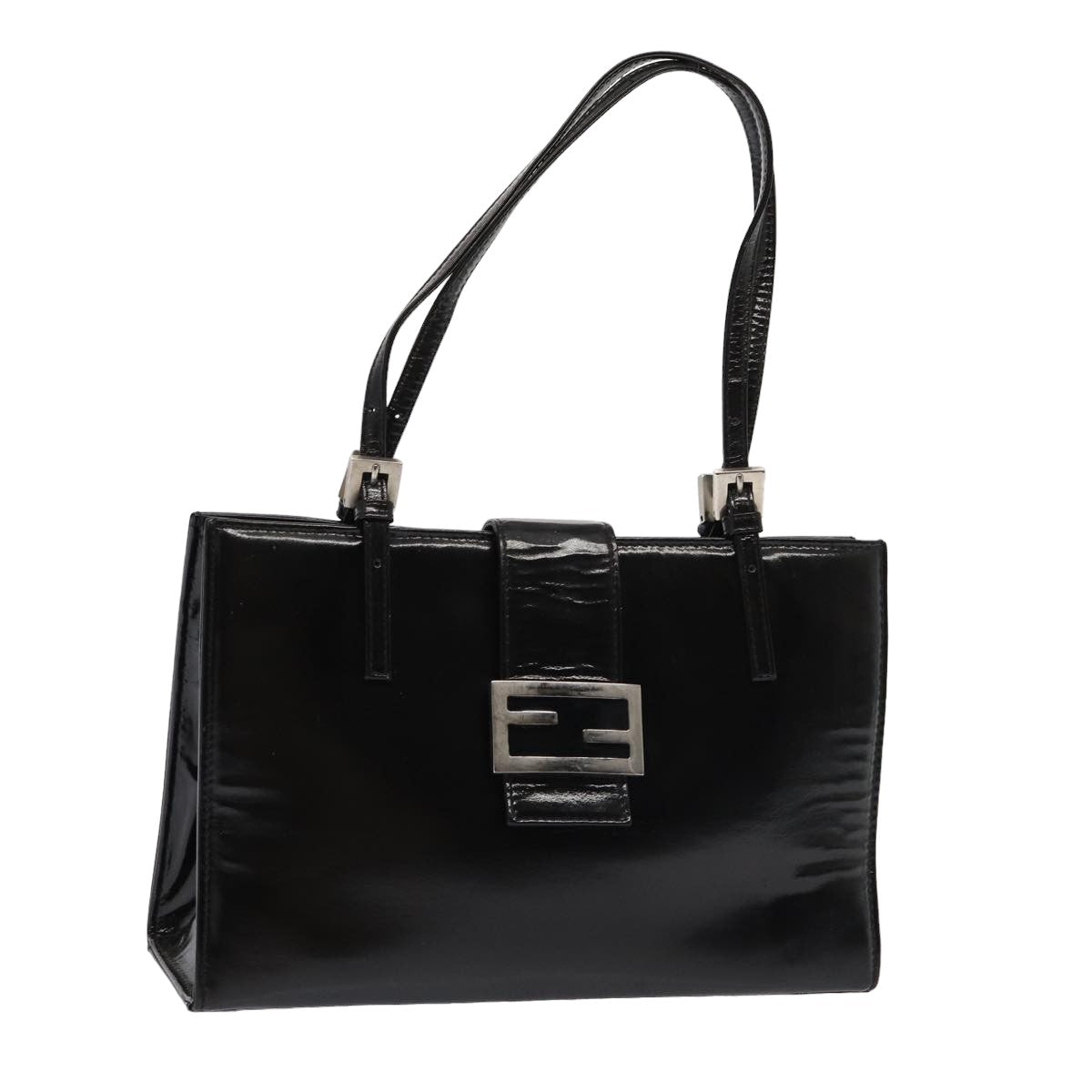 Luxury Fendi Hand Bag Enamel Black79573