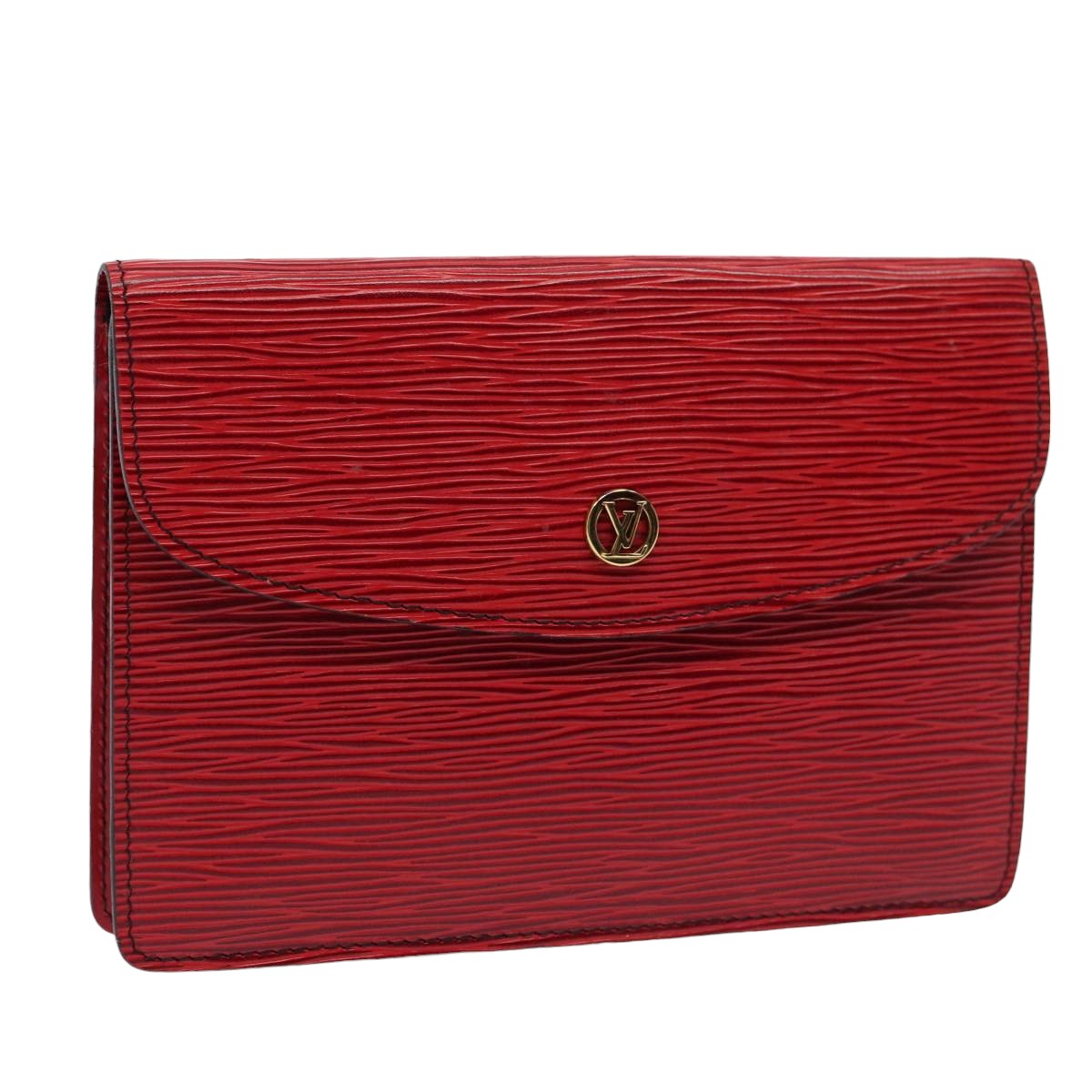 LOUIS VUITTON Epi Montagne 20 Clutch Bag Red LV 79657