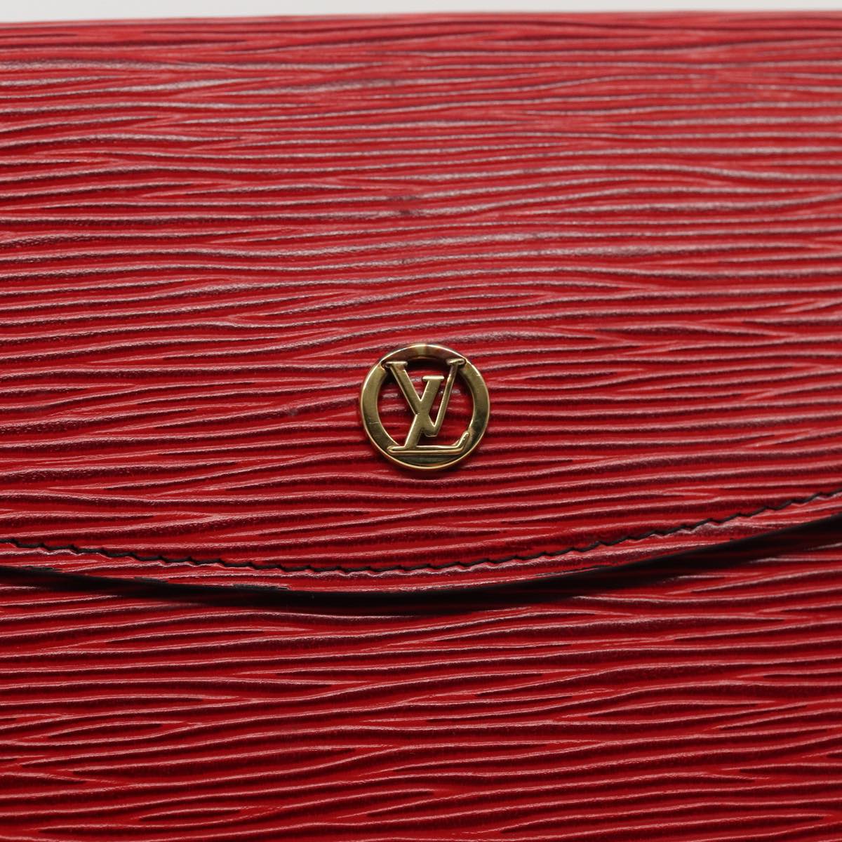 LOUIS VUITTON Epi Montagne 20 Clutch Bag Red LV 79657