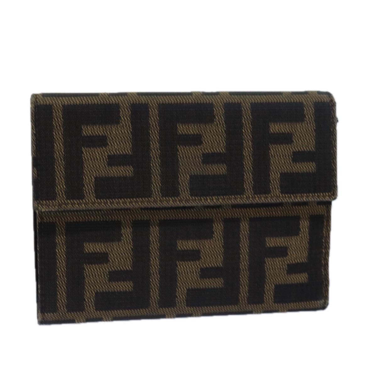 Luxury Fendi Zucca Canvas Wallet Black Brown79791