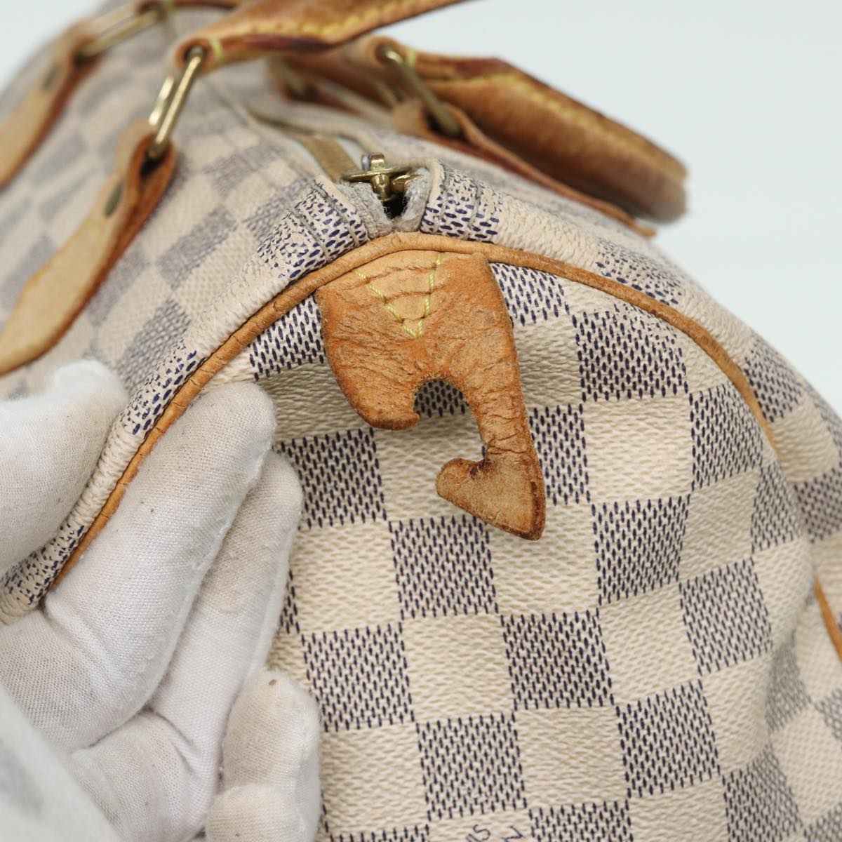 LOUIS VUITTON Damier Azur Speedy 30 Hand Bag N41533 LV 79806