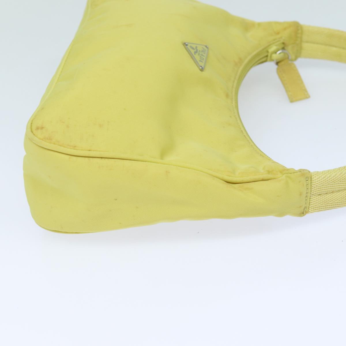 Luxury PradaAccessory Pouch Nylon Yellow Pink 79906