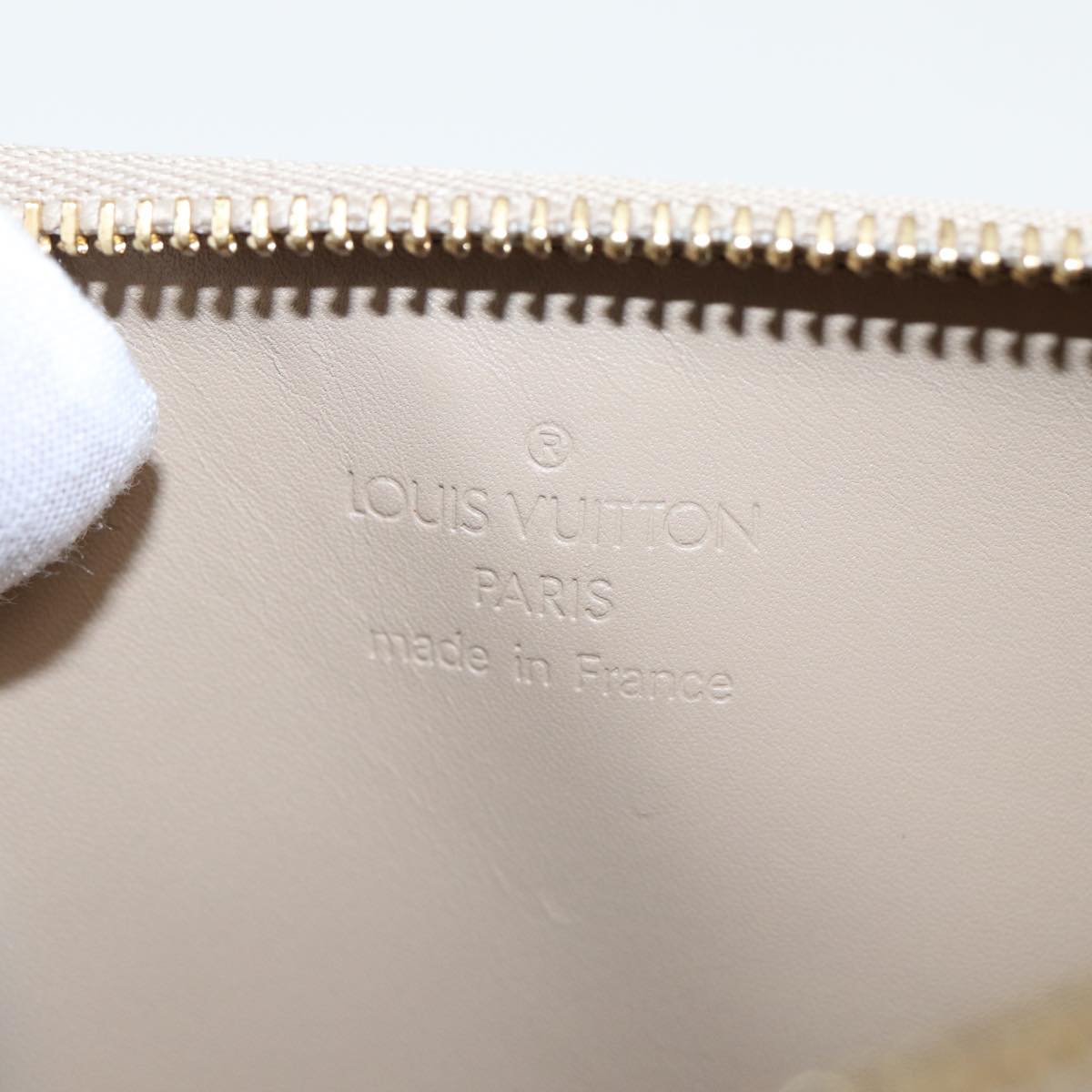 LOUIS VUITTON Monogram Vernis Lexington Accessory Pouch Beige M91010 79934