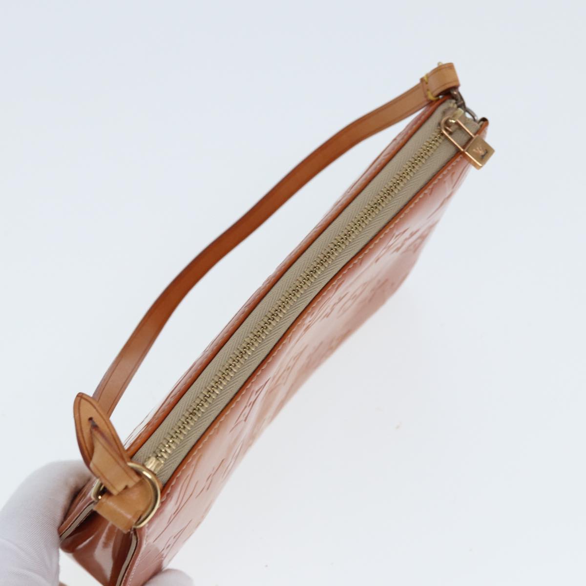 LOUIS VUITTON Monogram Vernis Lexington Accessory Pouch Beige M91010 79934