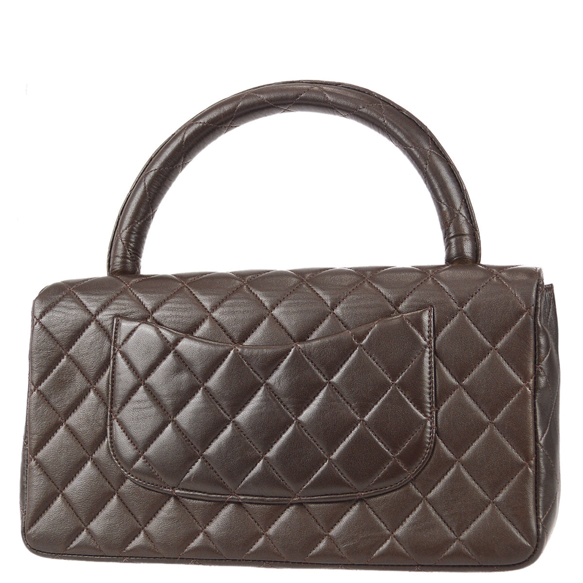 Luxury Chanel 1994-1996Classic Single Flap Medium Handbag Brown Lambskin
