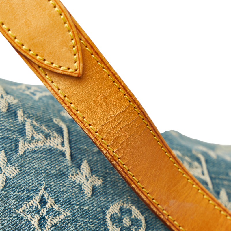 Louis Vuitton Monogram Denim Baggage GM Slipper Shoulder Bag M95048 Blue Denim Leather  Louis Vuitton