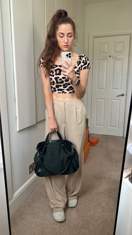 Luxury Gucci Trending 2025 Abbey Convertible GG Canvas Tote