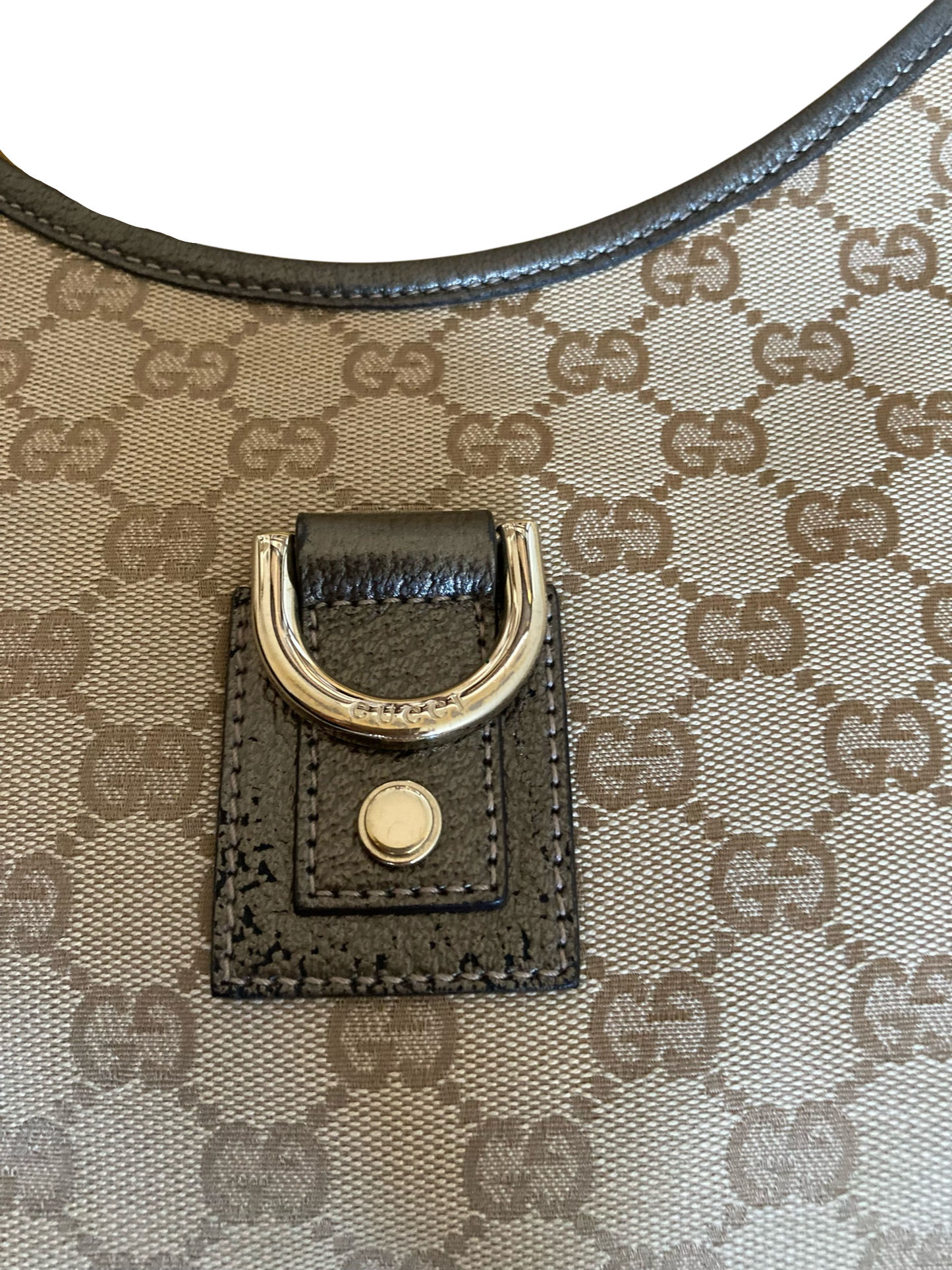 Luxury Gucci Abbey Jacquard & Leather Shoulder Bag