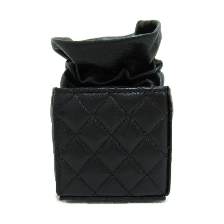 Chanel Black Quilted Leather Micro Drawstring CC Bucket Bag