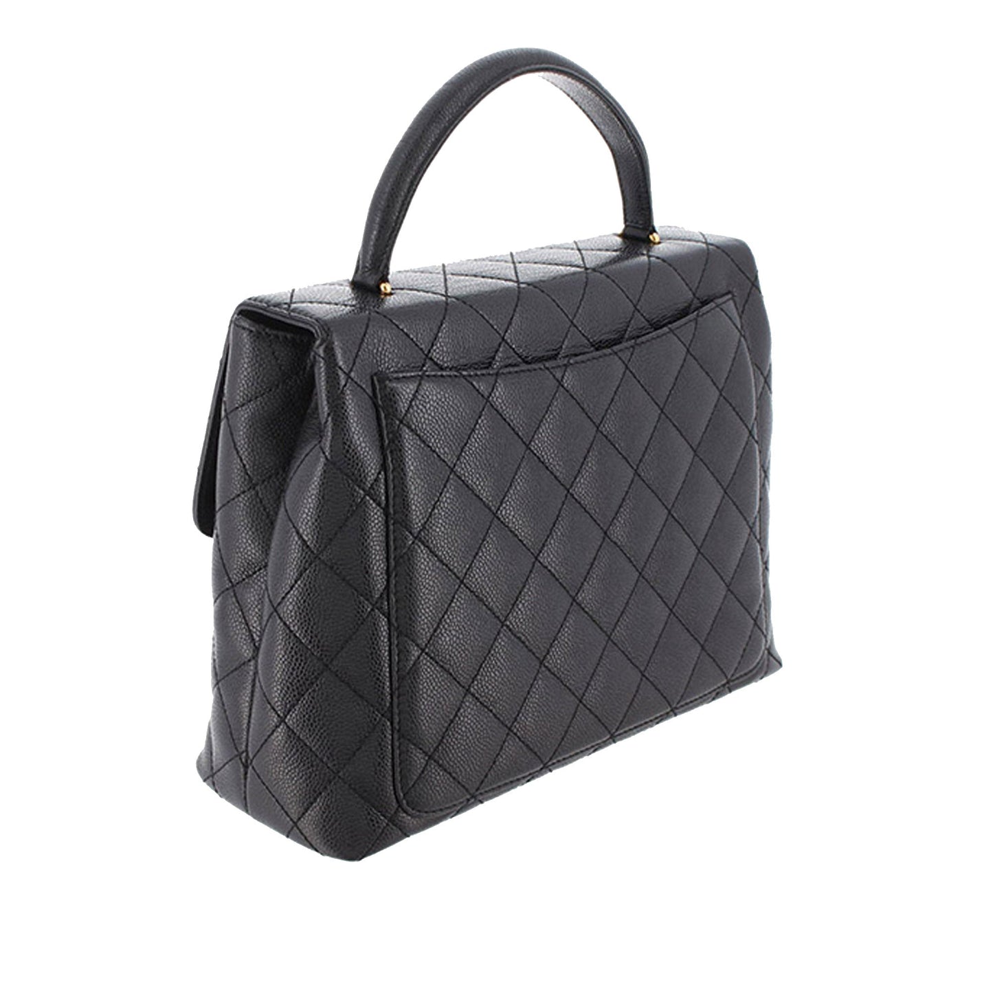 Luxury Chanel Kelly Bag Black Caviar Gold