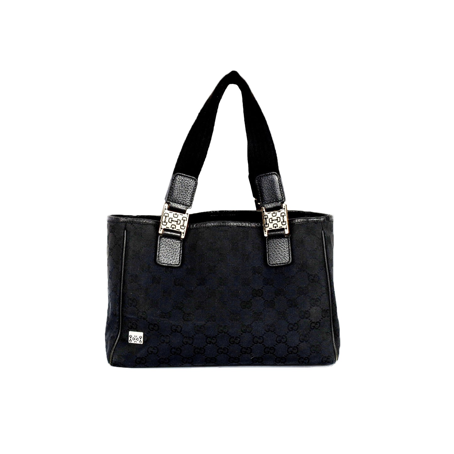 Luxury Gucci Trending 2025 Black GG Canvas Tote Bag - '00s