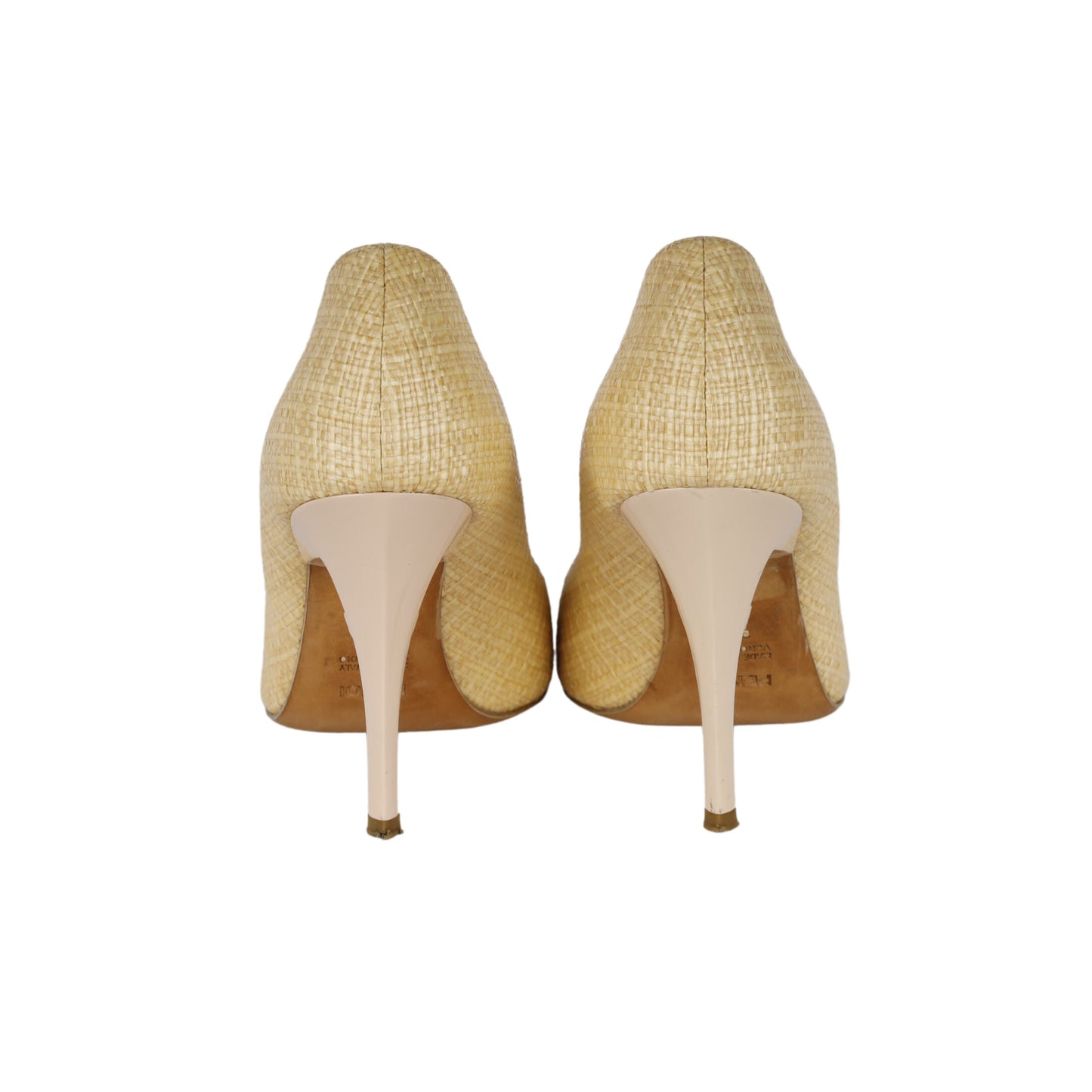 Luxury Fendi Asymmetric Bow Peep-toe Pumps - '10s