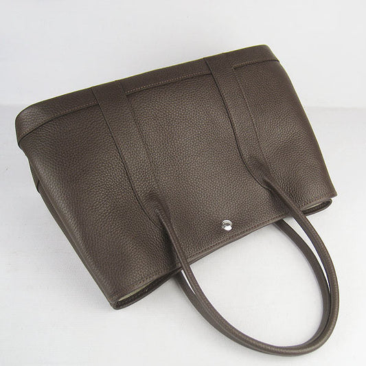 Luxury Hermes garden party handbag H2808 dark coffee